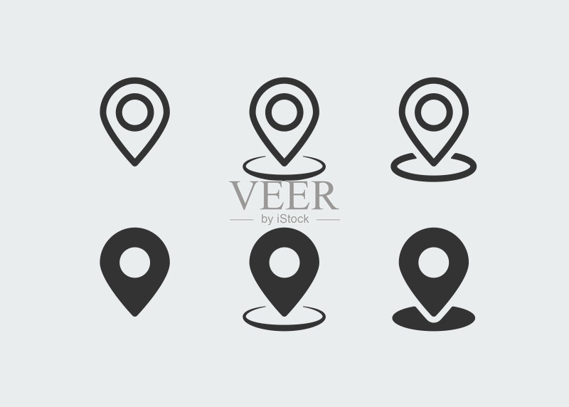 地图定位图标设计模板图标素材