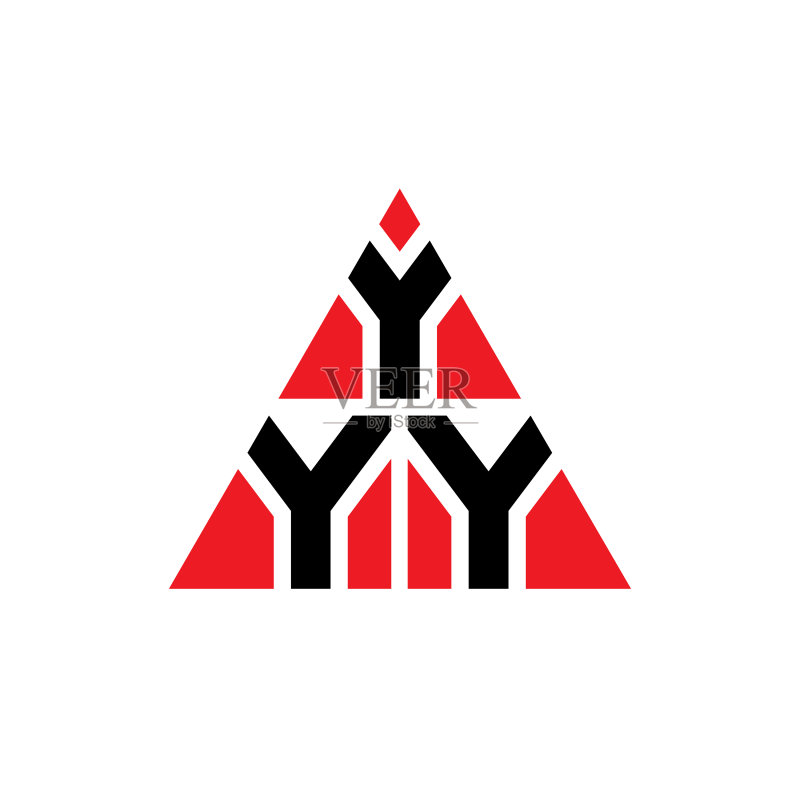 带有三角形的yyy字母logo设计图标素材