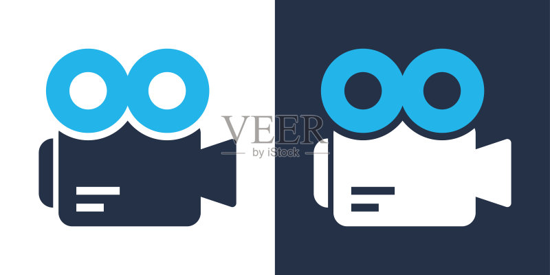 摄像机图标,用于网站设计、Logo、App、模板、UI等矢量插图图标素材