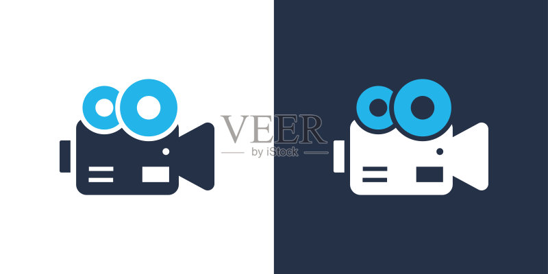 摄像机图标,用于网站设计、Logo、App、模板、UI等矢量插图图标素材