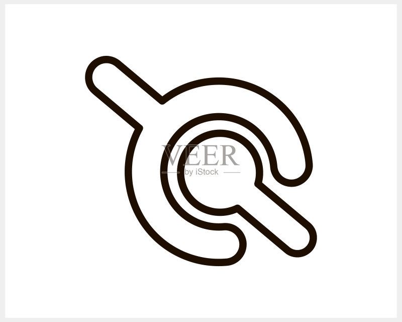 连接图标(隔离)。速写技术剪贴画矢量素材EPS 10图标素材