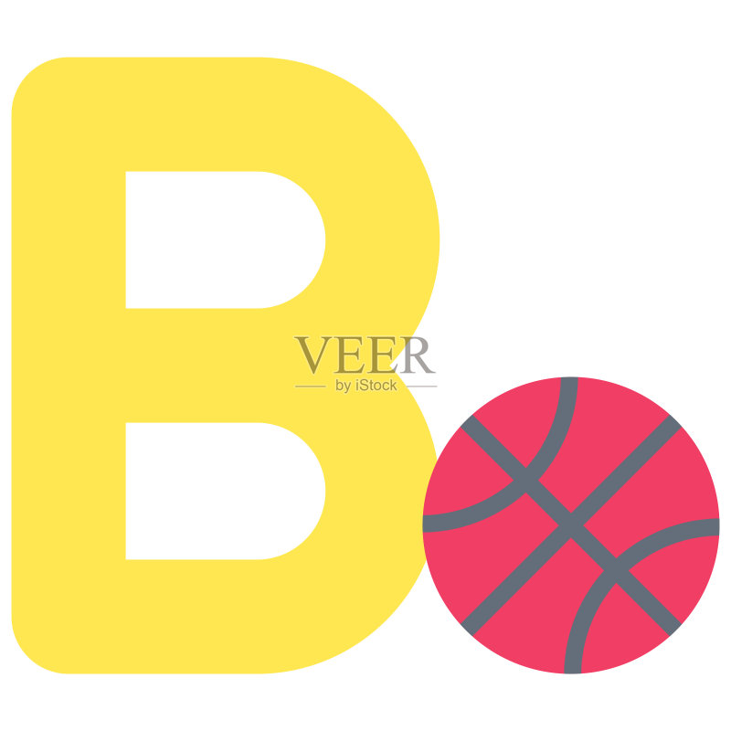 字母B篮球矢量图标图标素材