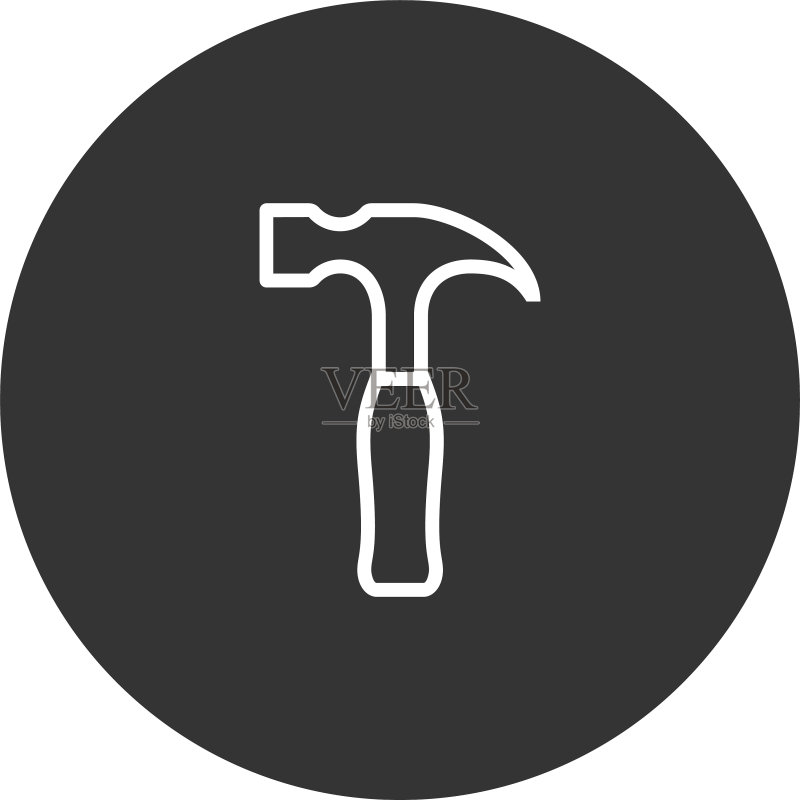 网站用现代风格锤子图标图标素材