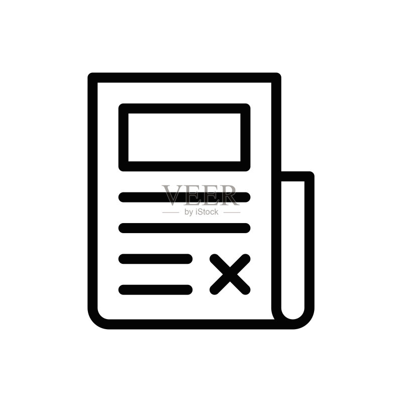 报纸广告线条图标图标素材