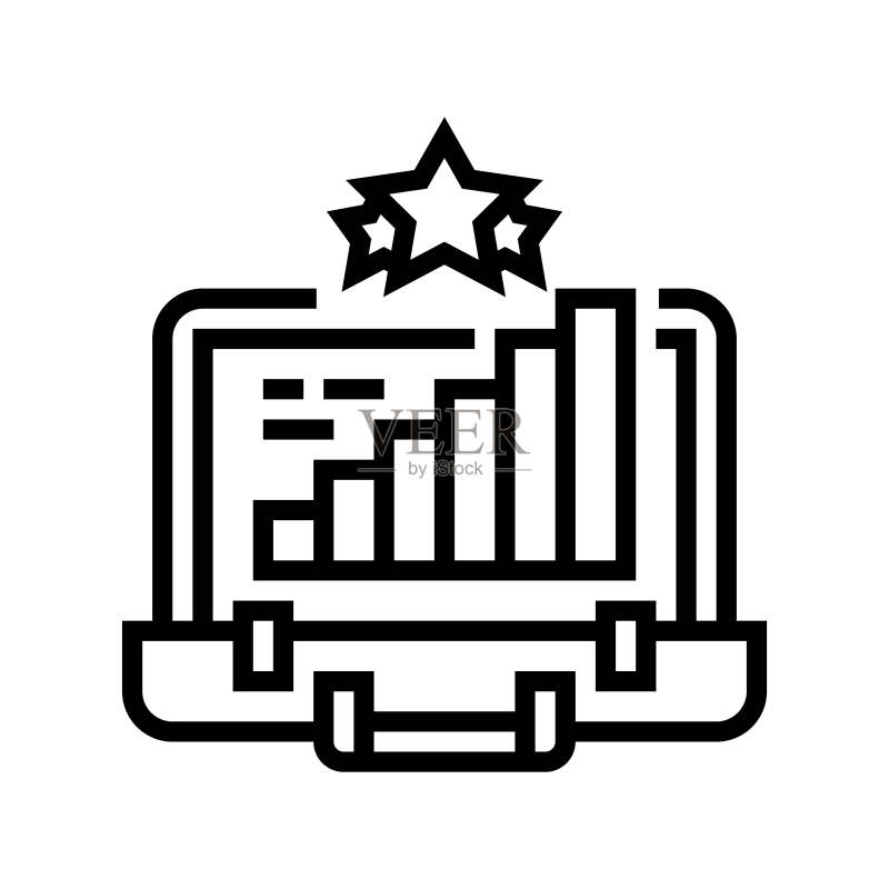 职业抱负面试线性图标矢量插画图标素材