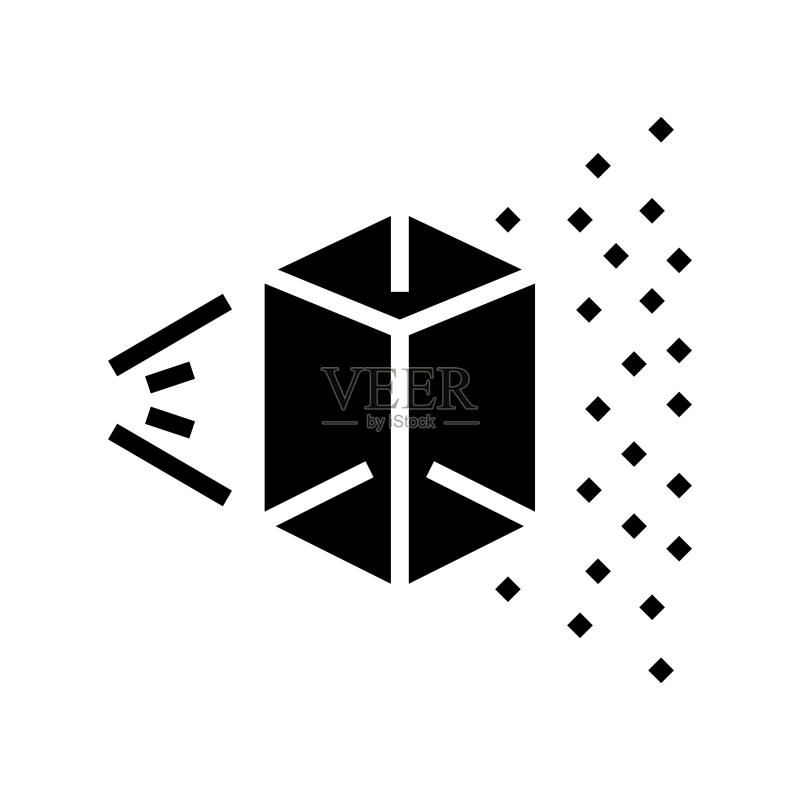 晶体学材料工程字形图标矢量插图图标素材