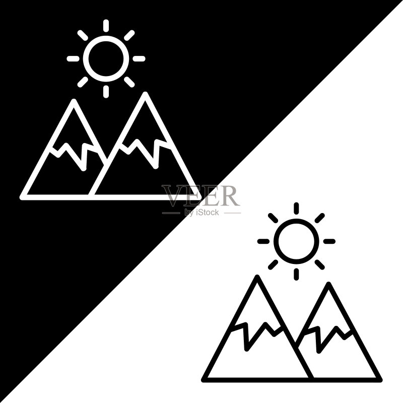 山区矢量图标图标素材