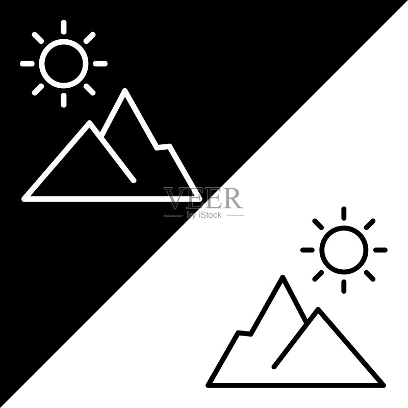 山区矢量图标图标素材