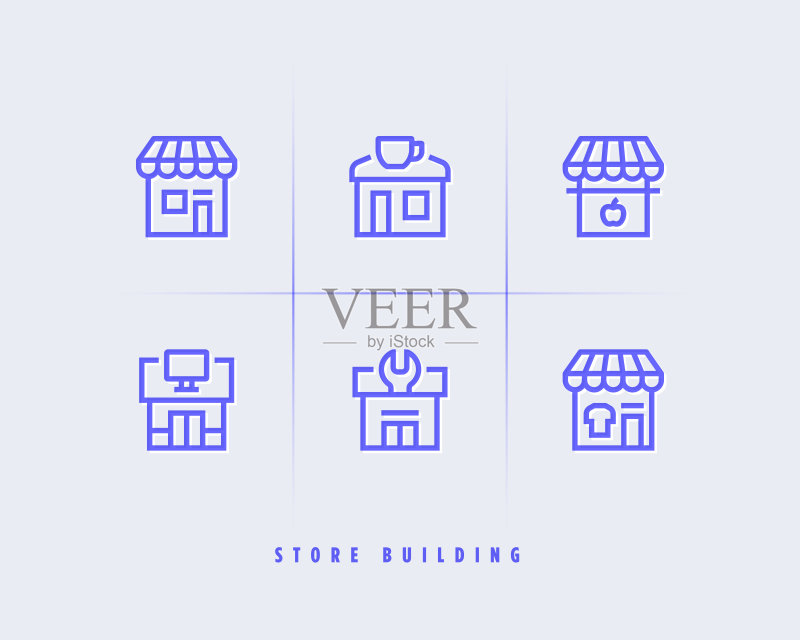 商店建筑图标图标素材