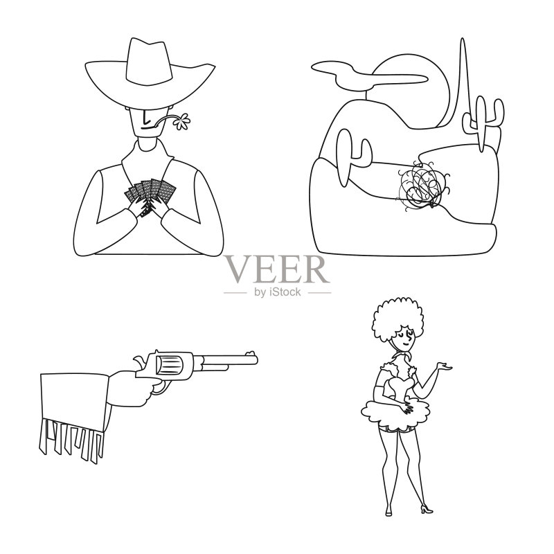 西部和美式标志设计合集图标素材