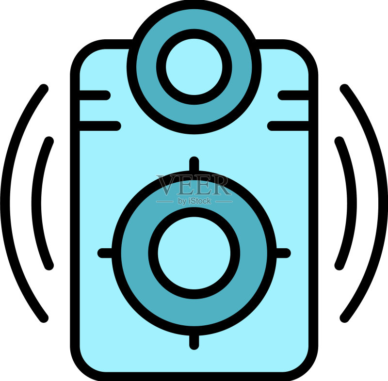 扬声器扁平图标图标素材