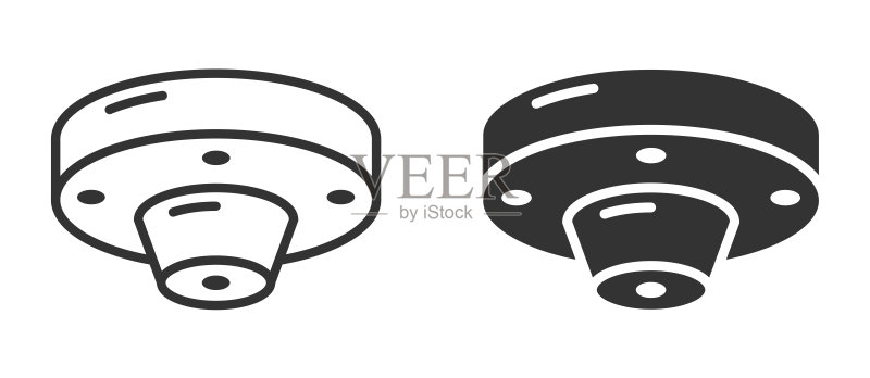 烟雾传感器图标矢量图图标素材