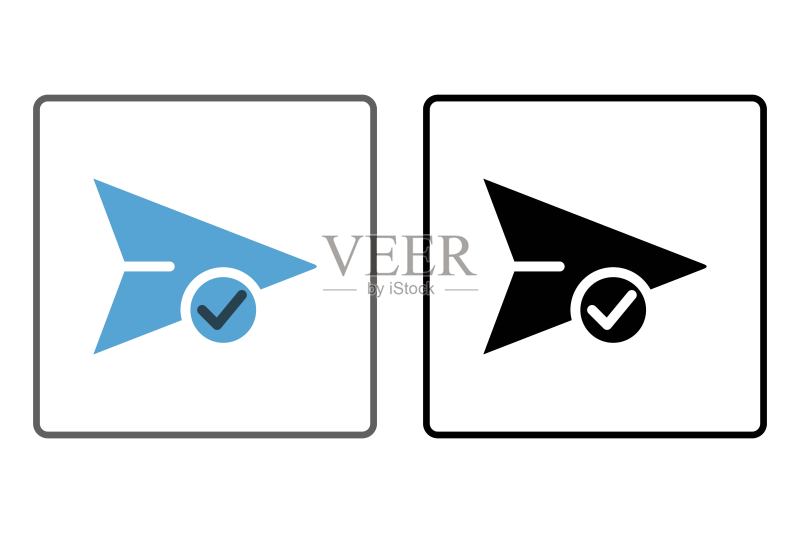 消息发送图标:适用于网站设计、应用和用户界面的通信相关实心图标,可编辑的简约矢量设计图标素材