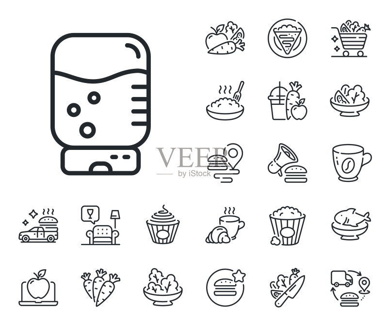 饮水机瓶线条图标图标素材