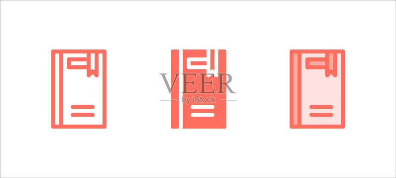 网页UI应用白色背景上的笔记本图标图标素材
