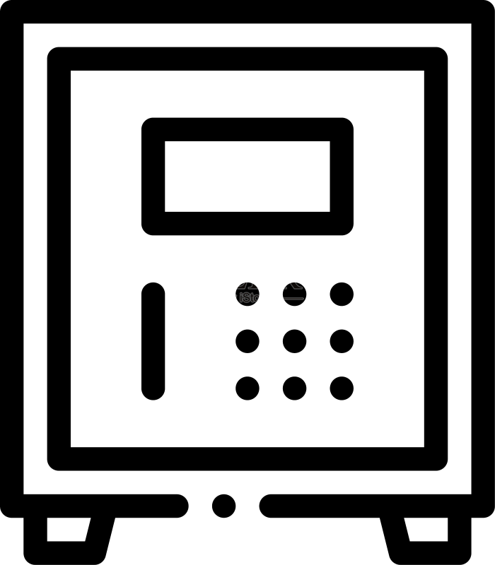 电子保险箱细线图标图标素材