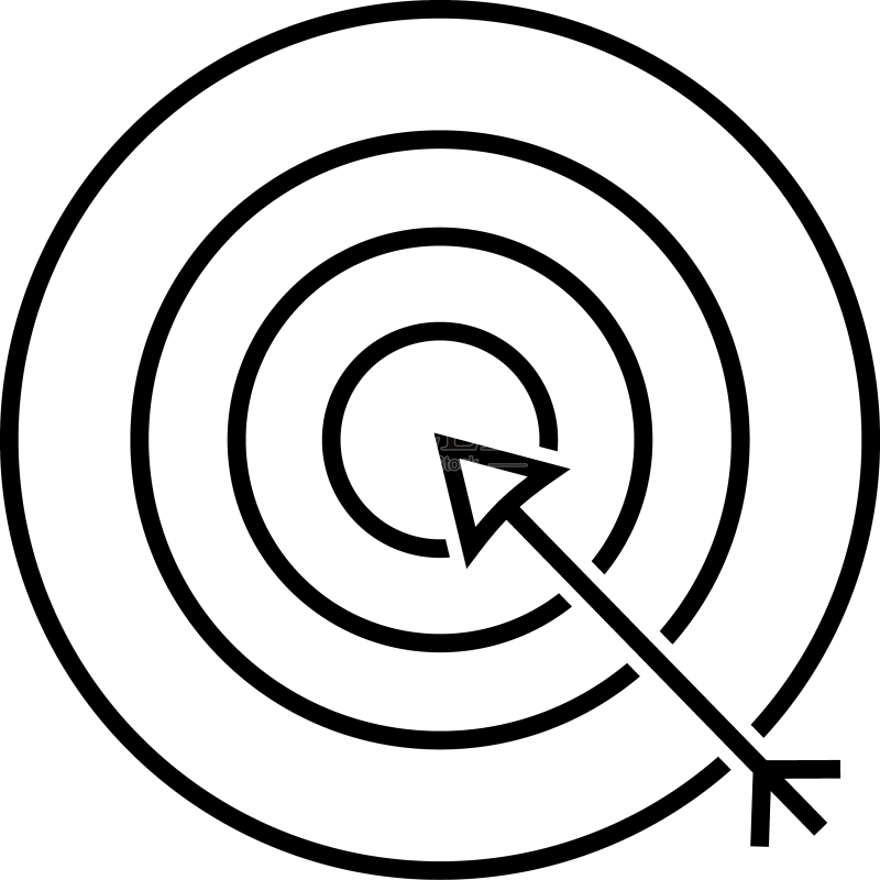 飞镖黑色线条图标图标素材