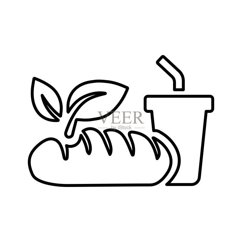 饮品食物新鲜图标轮廓矢量图插画图片素材