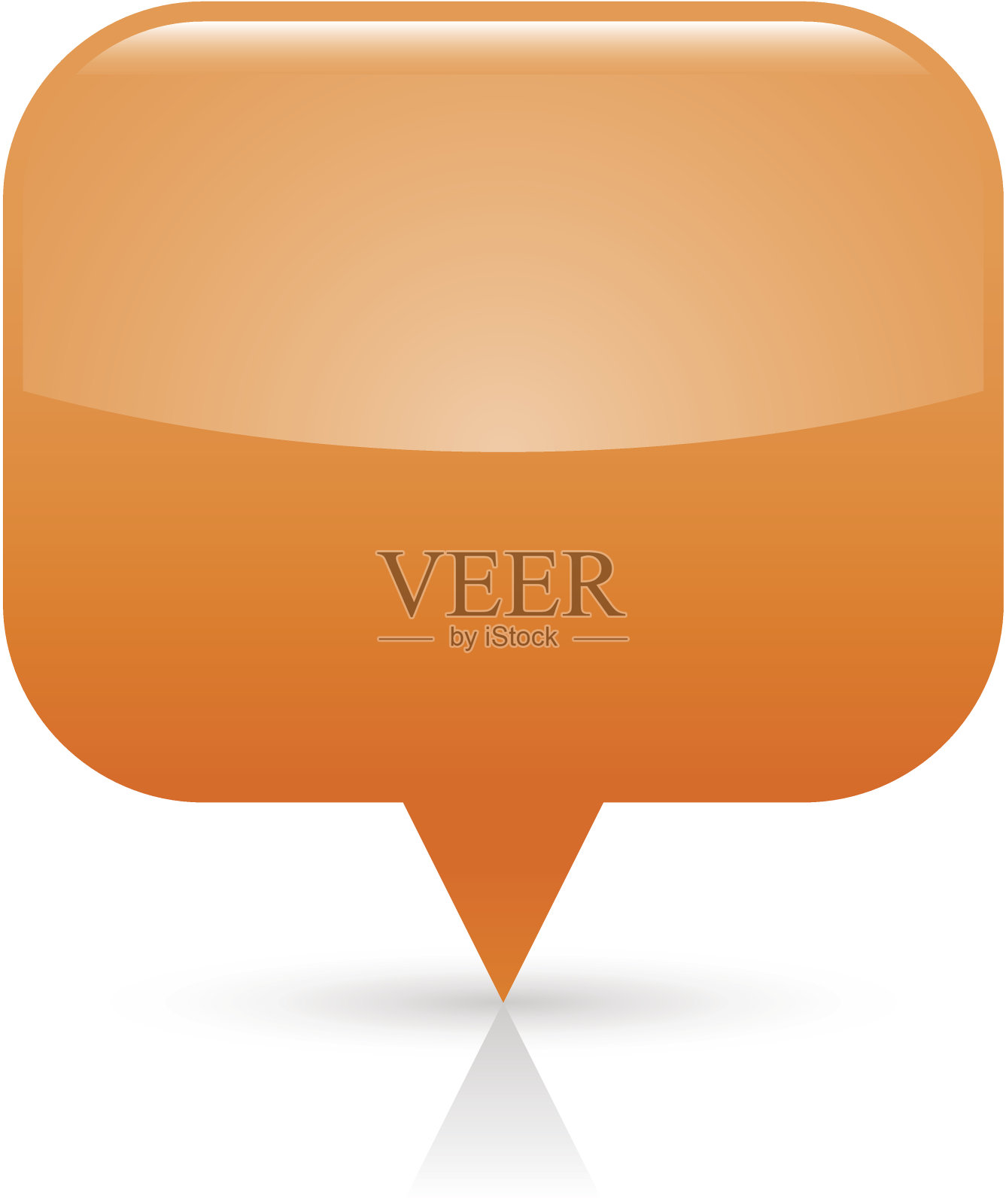 橙色地图引脚标志光滑的图标矩形象形文字网页按钮插画图片素材