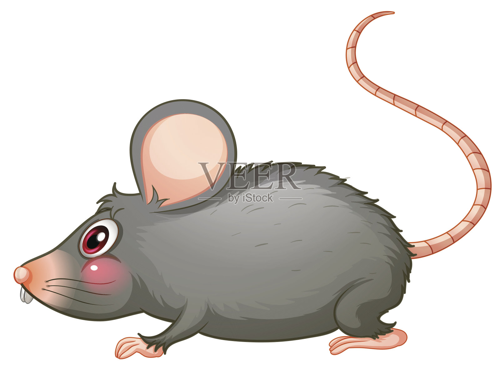 灰色的老鼠设计元素图片
