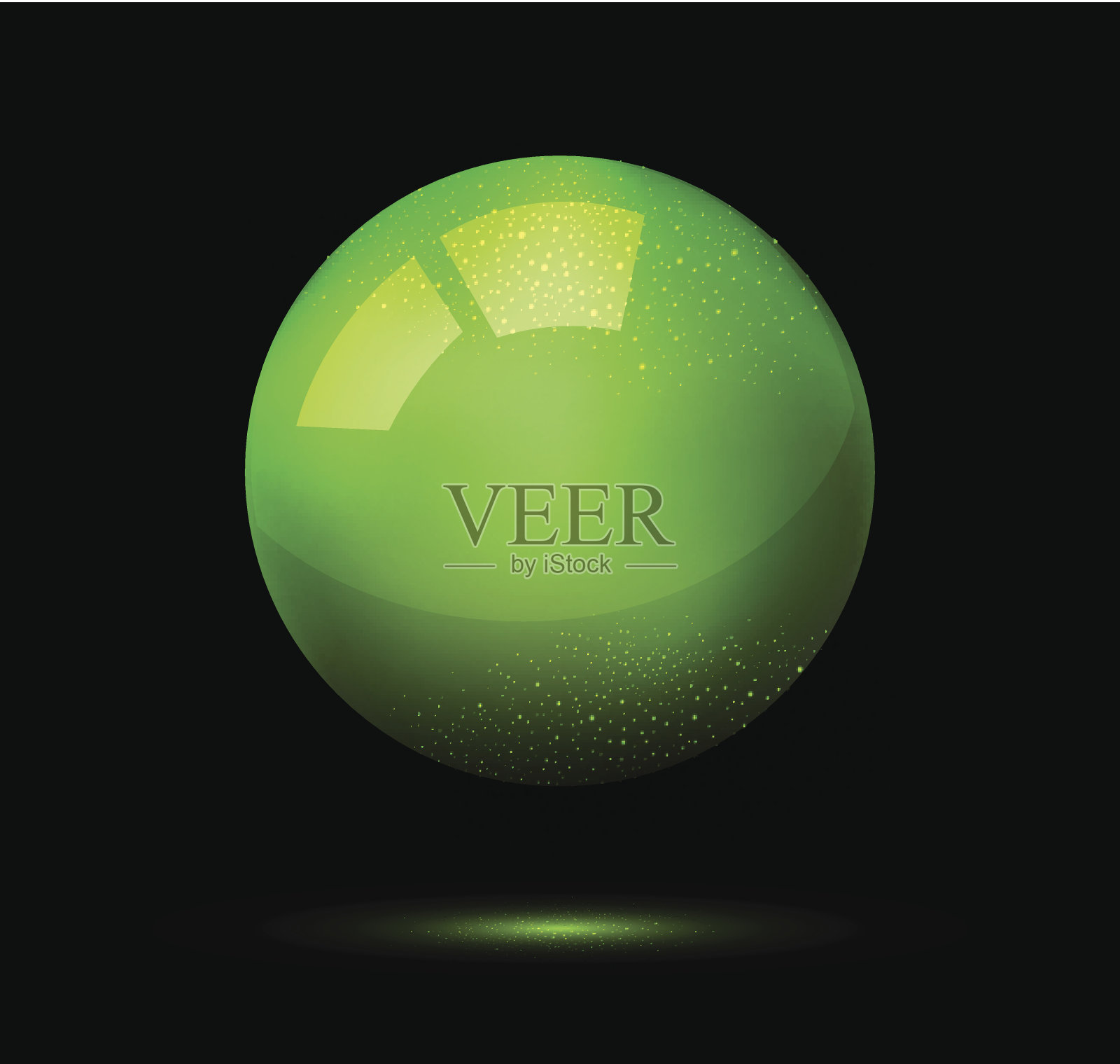 绿色的矢量，灿烂的3d球插画图片素材