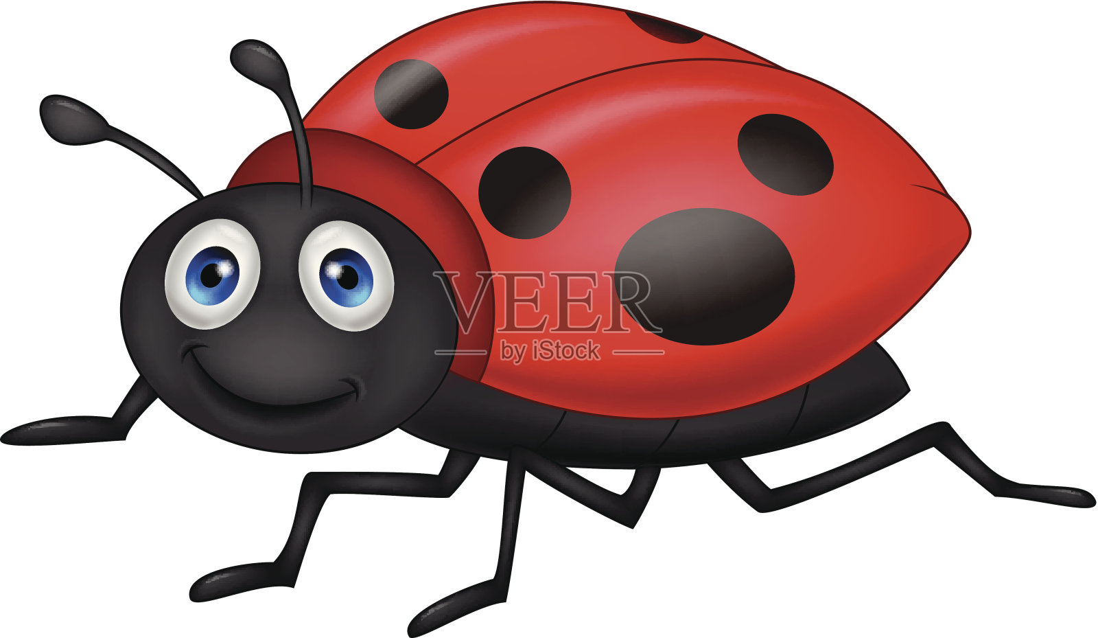 卡通可爱的瓢虫设计元素图片