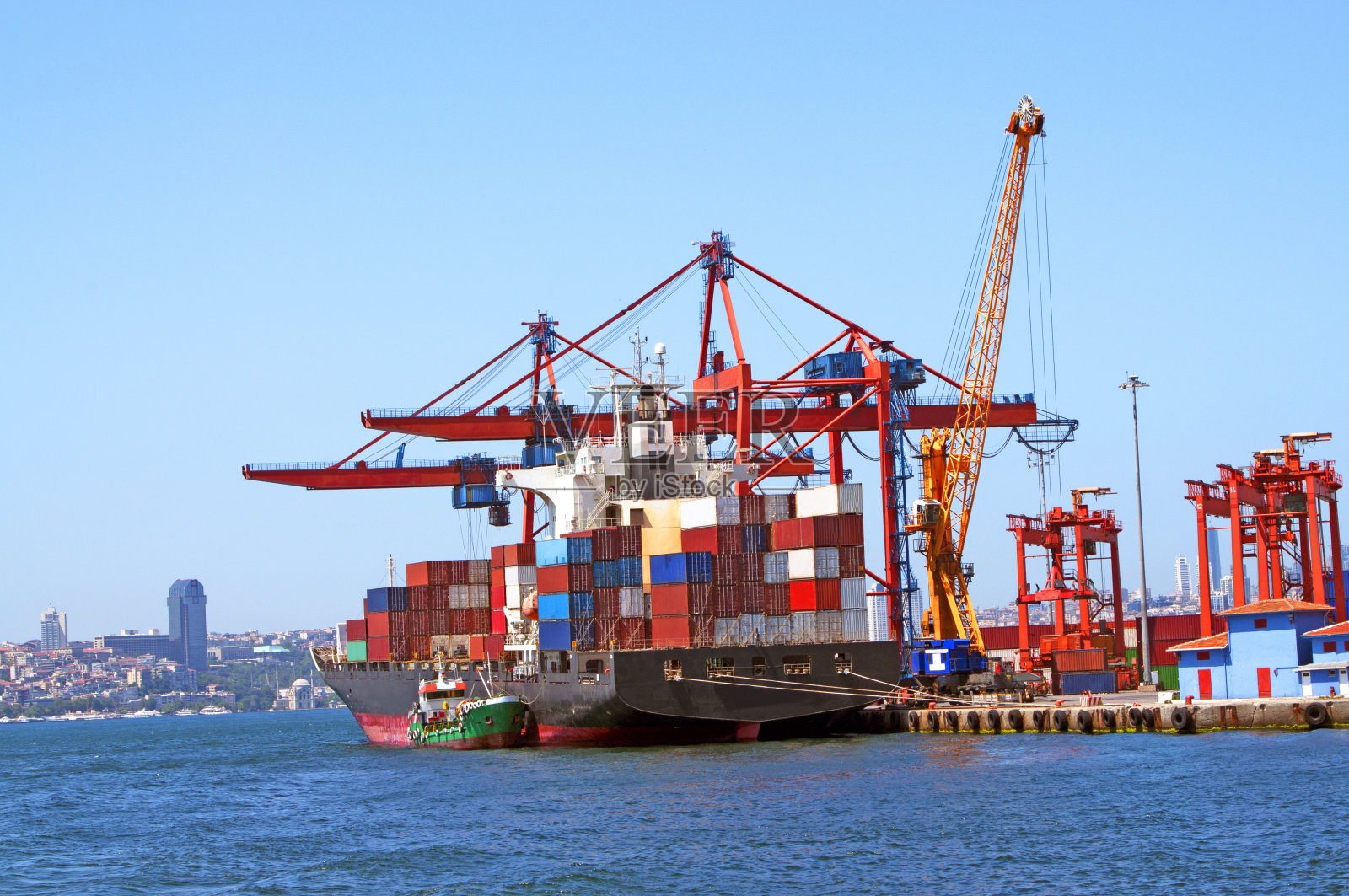 起重机和容器照片摄影图片