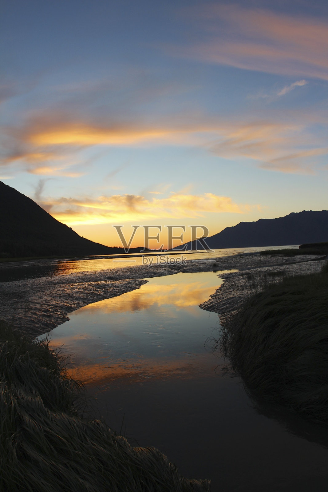 希望阿拉斯加日落照片摄影图片