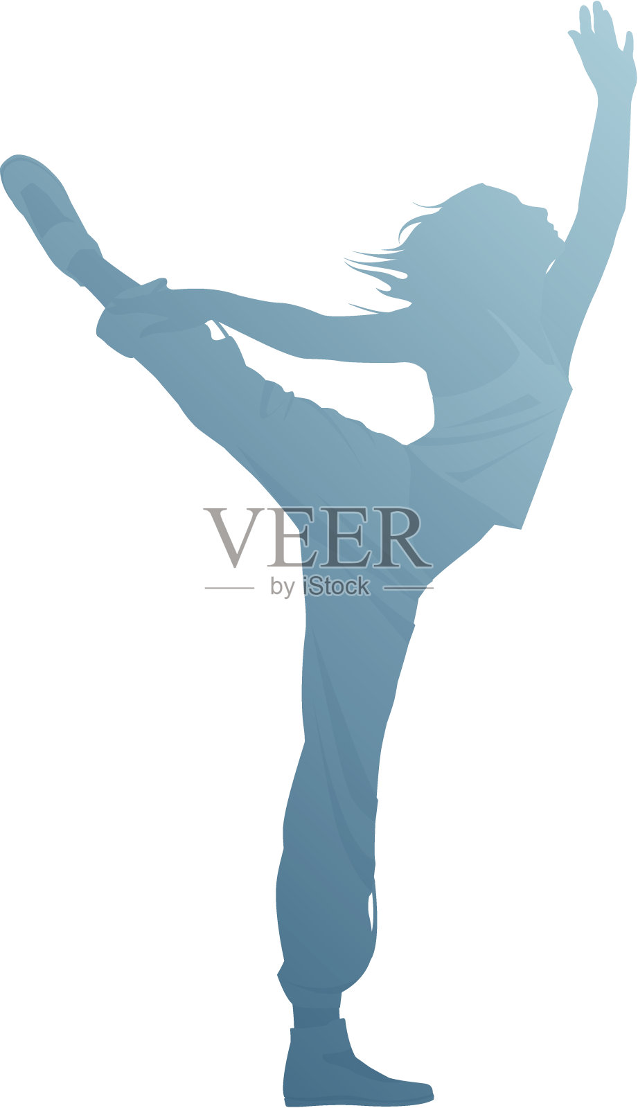 体操运动员剪影插画图片素材