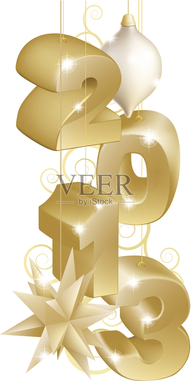 2013年圣诞节装饰品插画图片素材