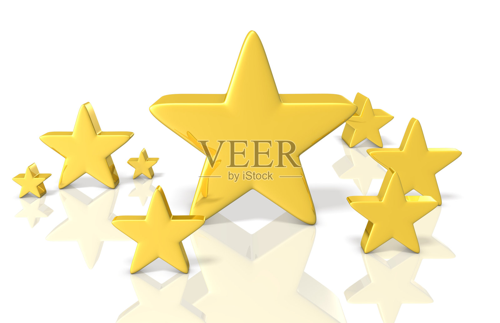 描绘幸运星的渲染图像照片摄影图片