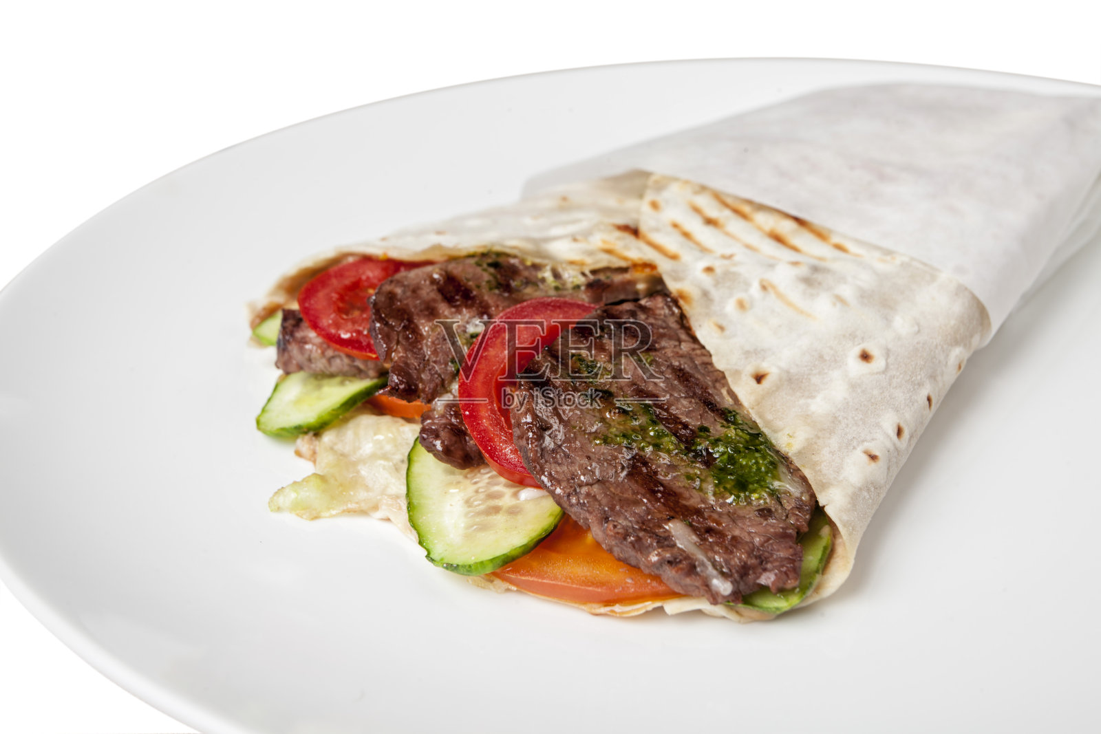 吃沙瓦玛照片摄影图片