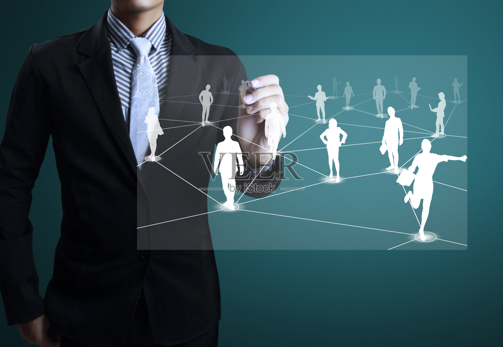 绘制社会网络结构照片摄影图片