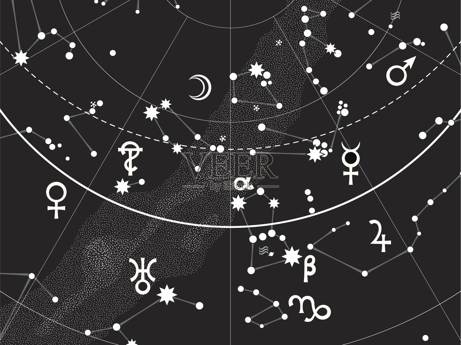 天文天文地图集(片段)插画图片素材