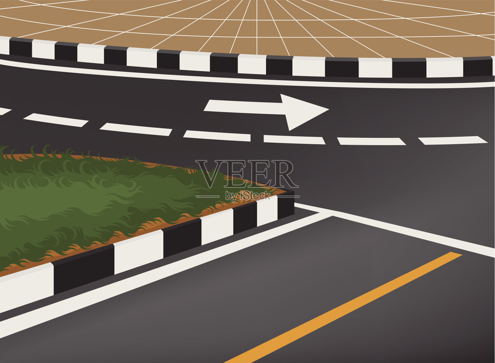 道路在城市插画图片素材