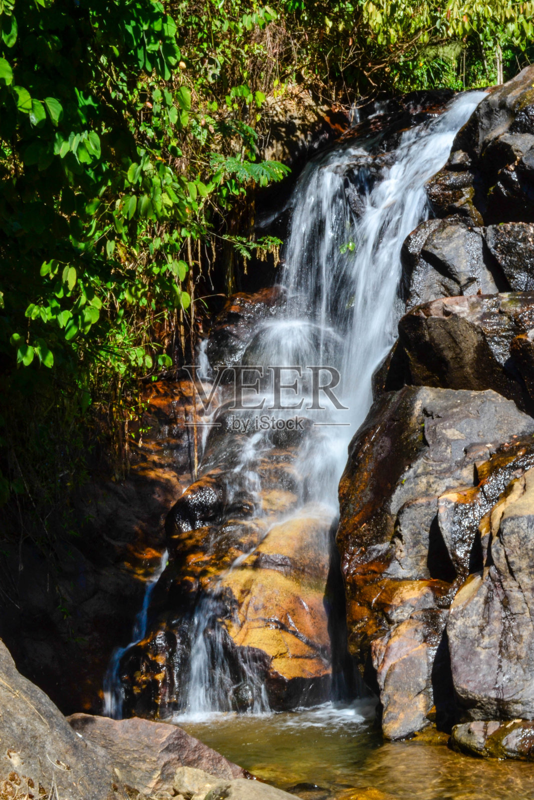 泰国的瀑布照片摄影图片
