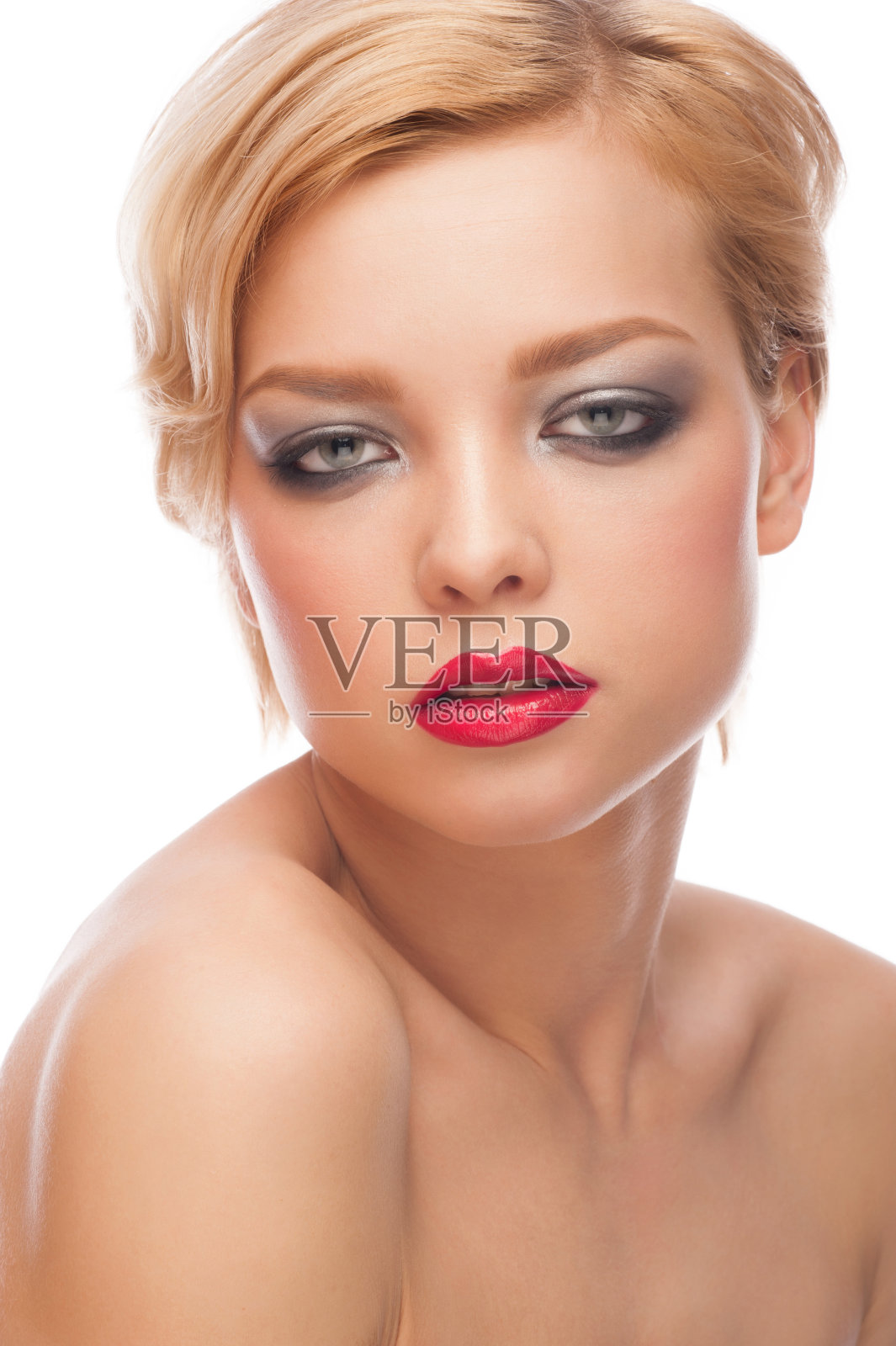 时尚妆容的女人照片摄影图片