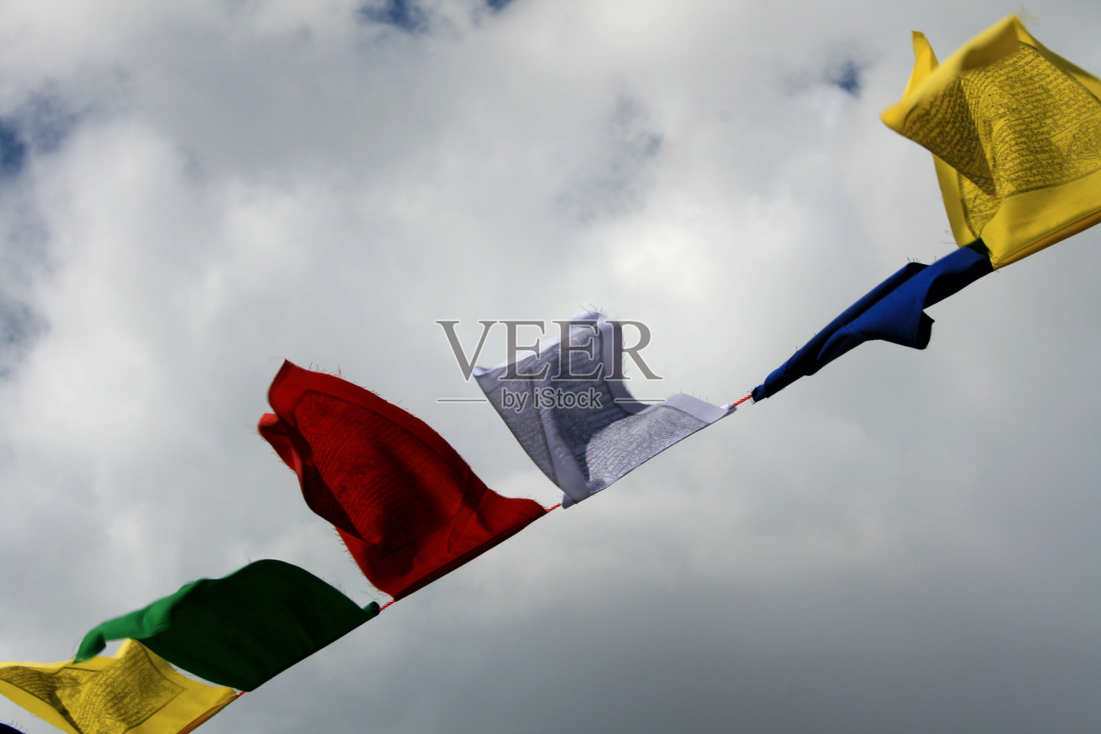 西藏祈祷旗帜照片摄影图片