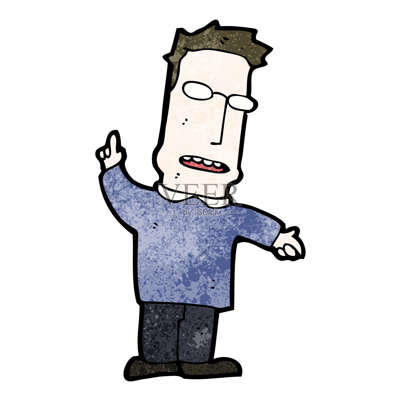 卡通人物提问插画图片素材