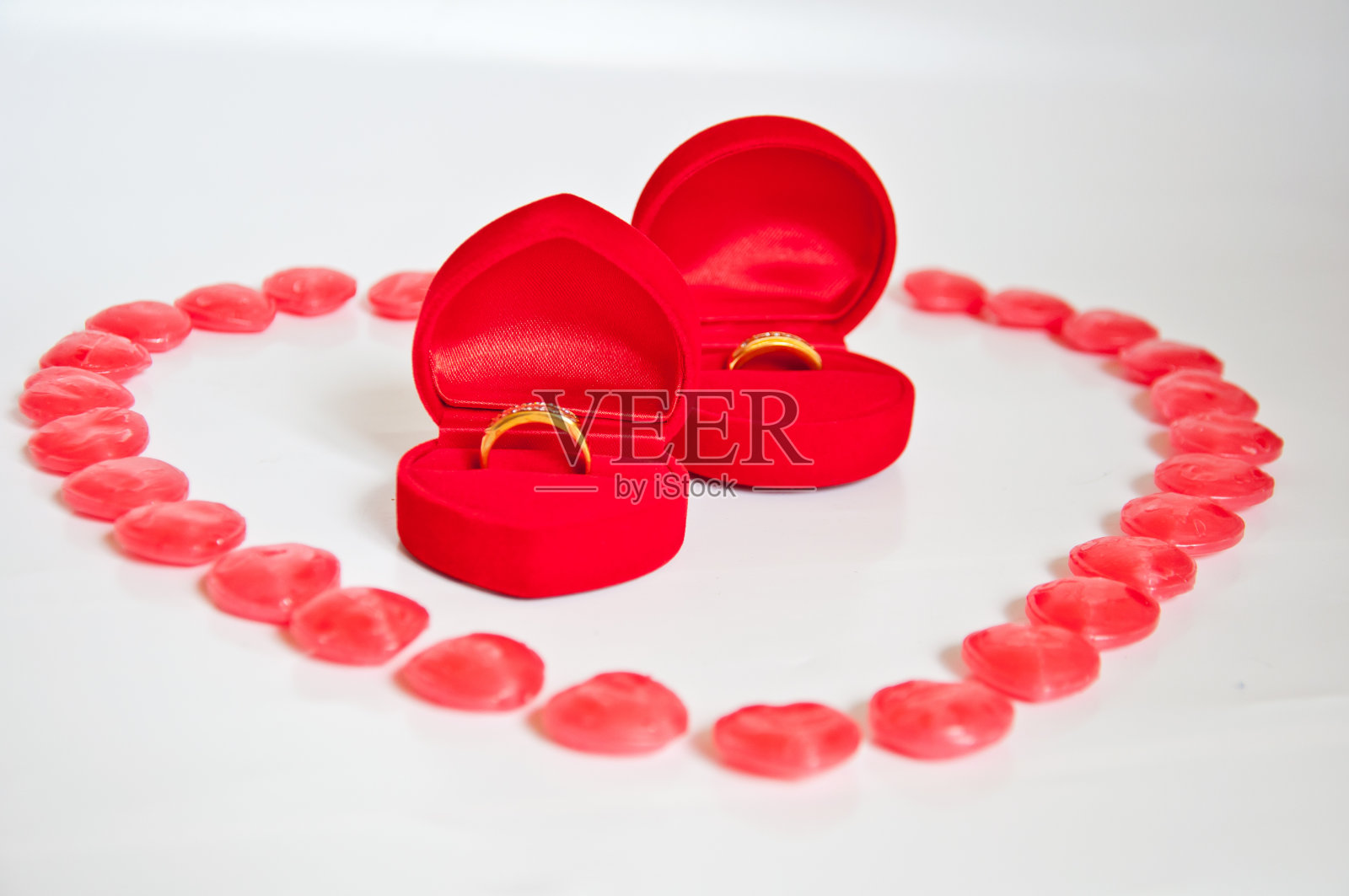 心形糖果戒指照片摄影图片