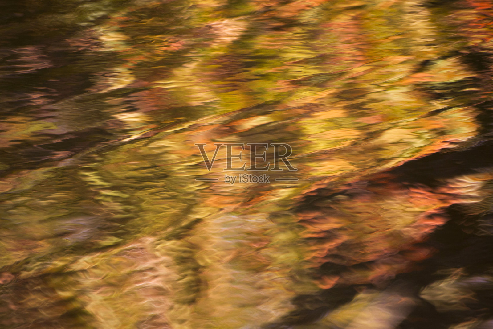 秋天，秋天倒影在水里照片摄影图片