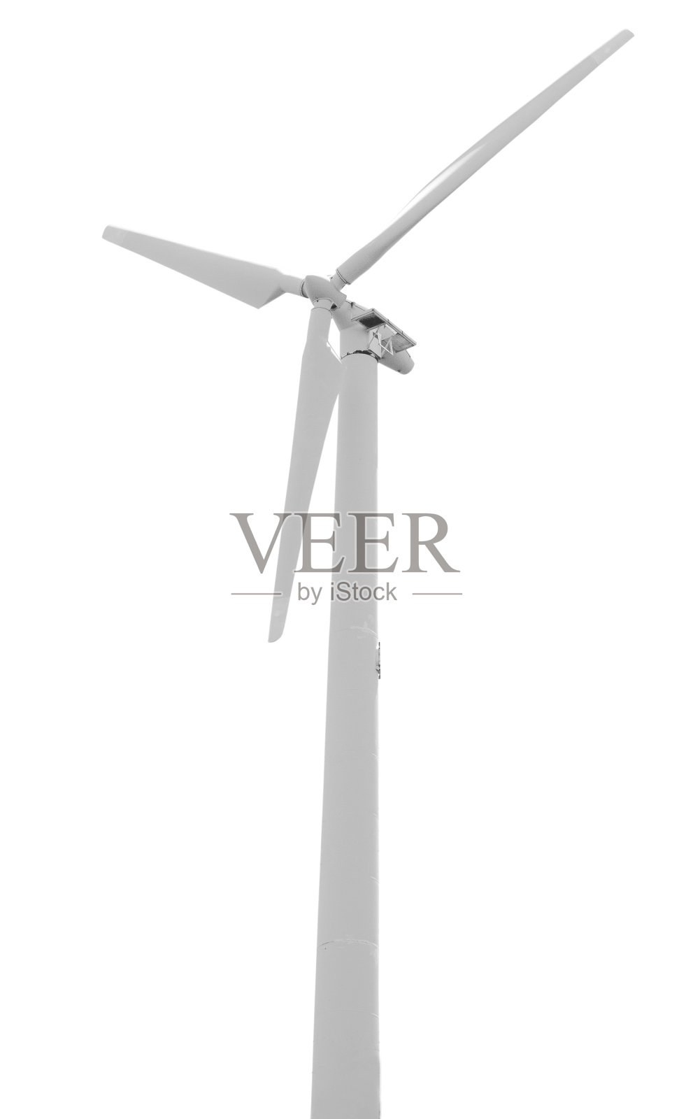 风力涡轮机孤立在白色照片摄影图片