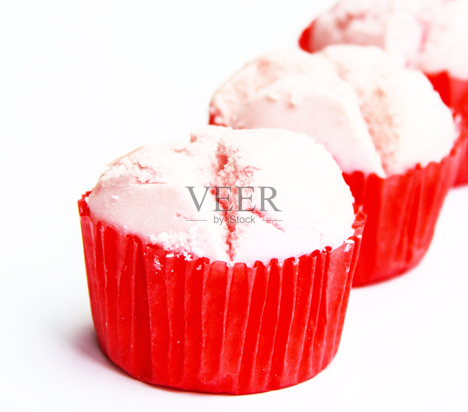 Kanohm Sa Lee，泰国海绵蛋糕孤立照片摄影图片