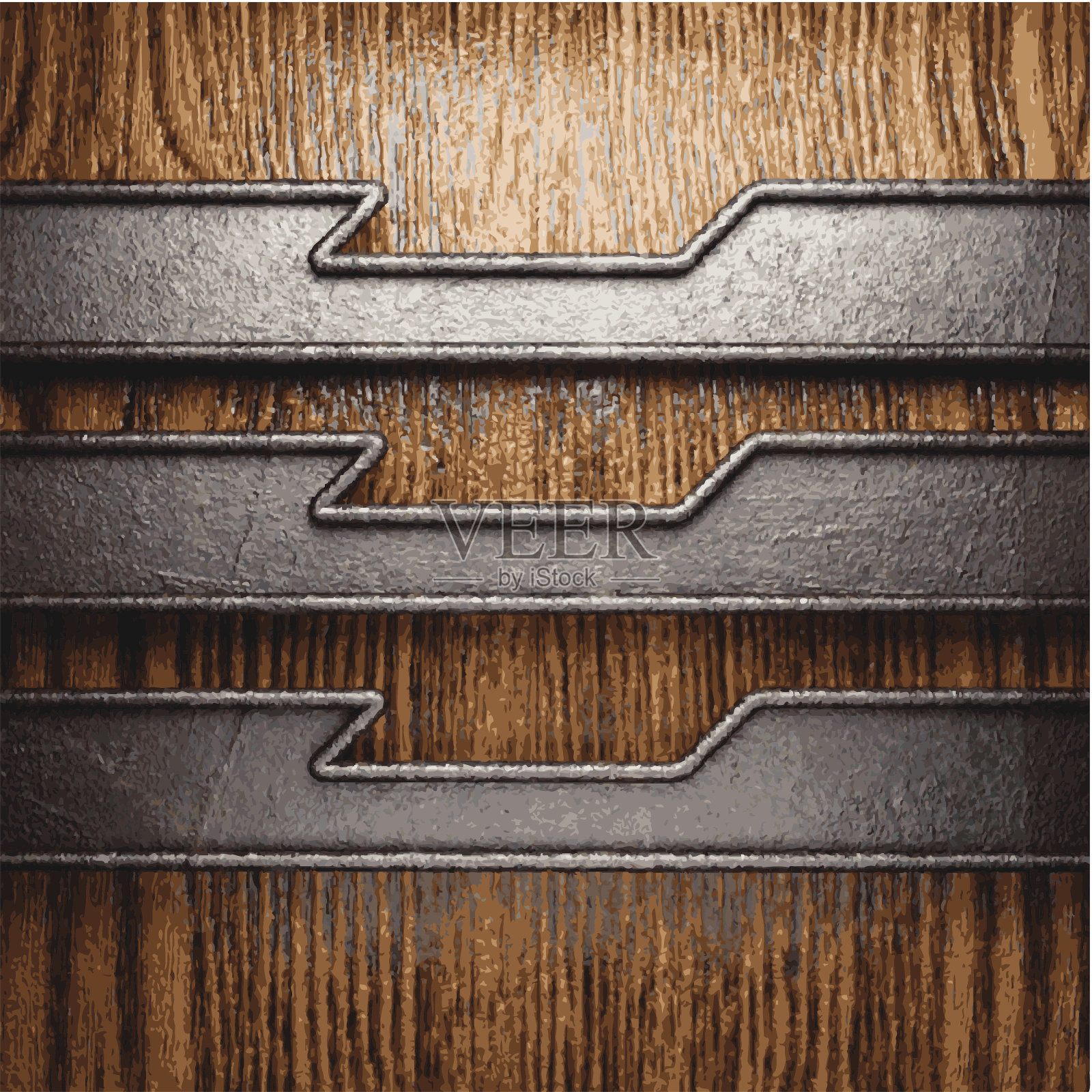 金属和木材背景插画图片素材