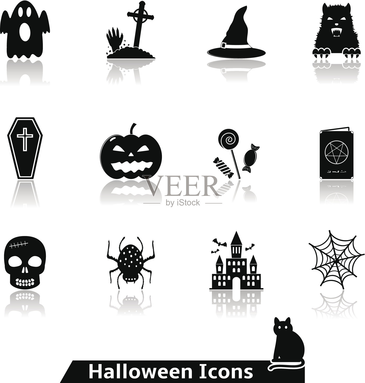 万圣节的图标插画图片素材