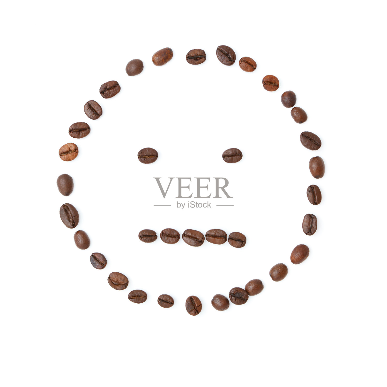 用咖啡豆做的表情照片摄影图片