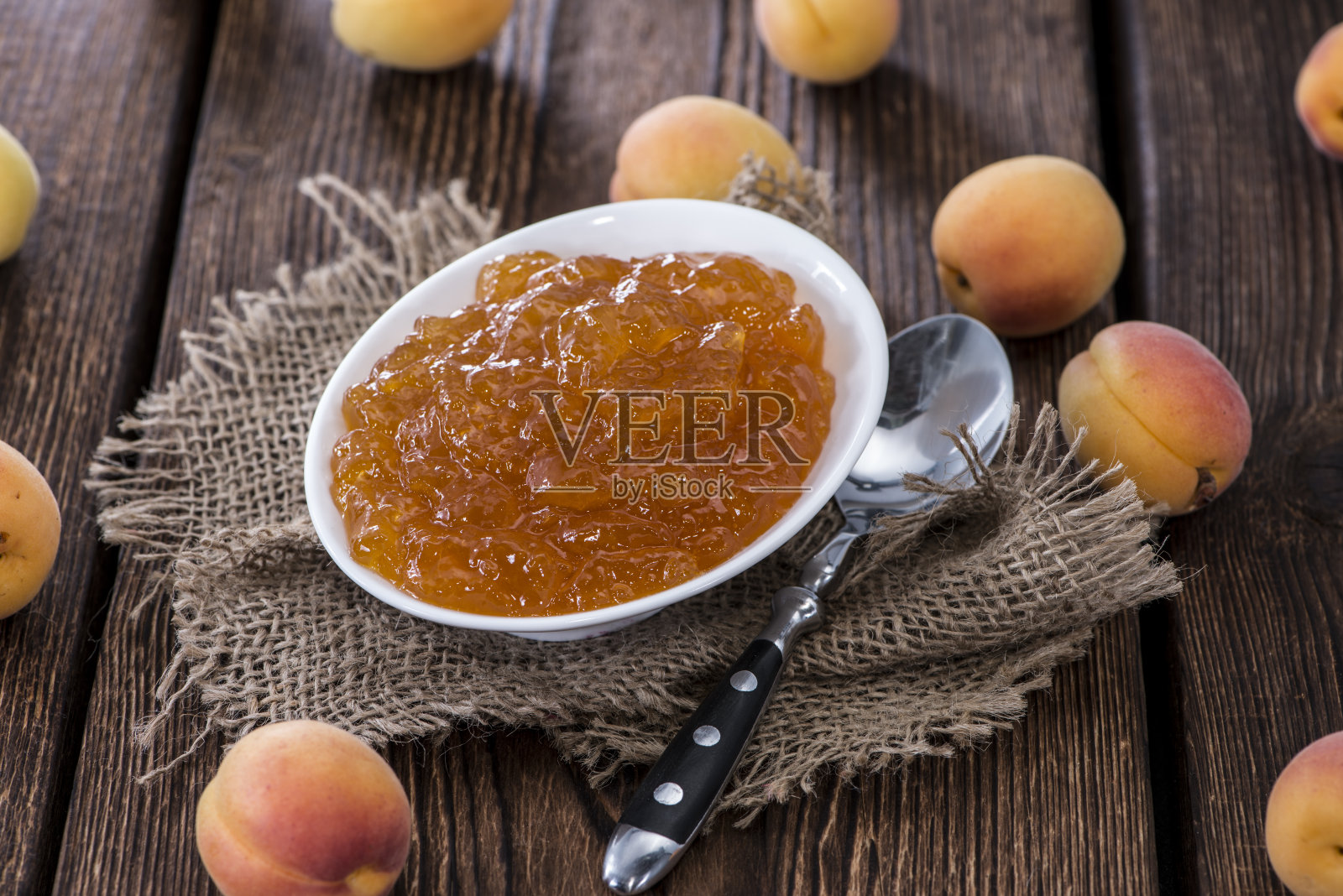 新鲜杏酱照片摄影图片