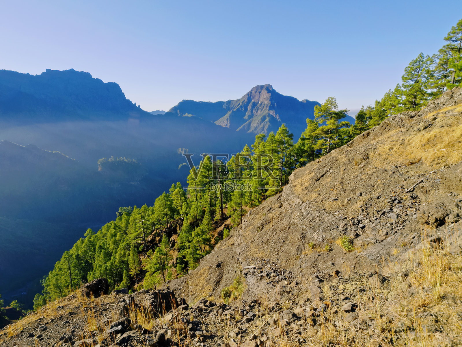 拉帕尔马塔布里恩特国家公园火山口照片摄影图片