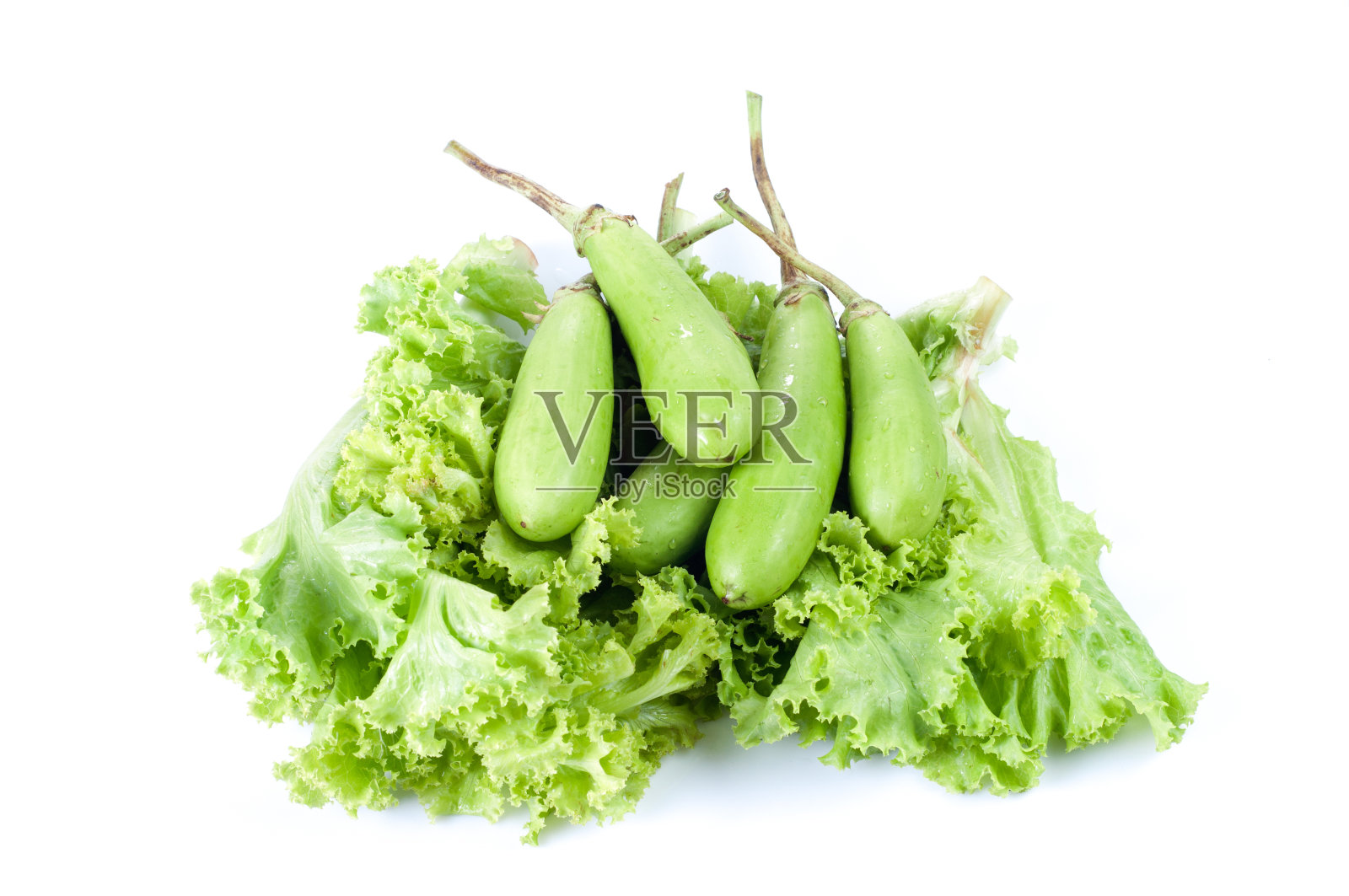 绿色的茄子照片摄影图片