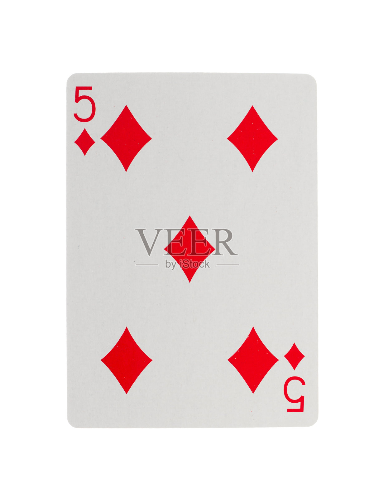 旧扑克牌(五张)照片摄影图片